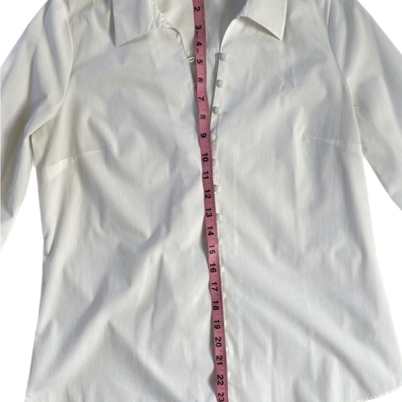 L’AGENCE Naomi Classic Button Down Shirt White Preppy Quiet Luxury Old Money - Picture 7 of 16